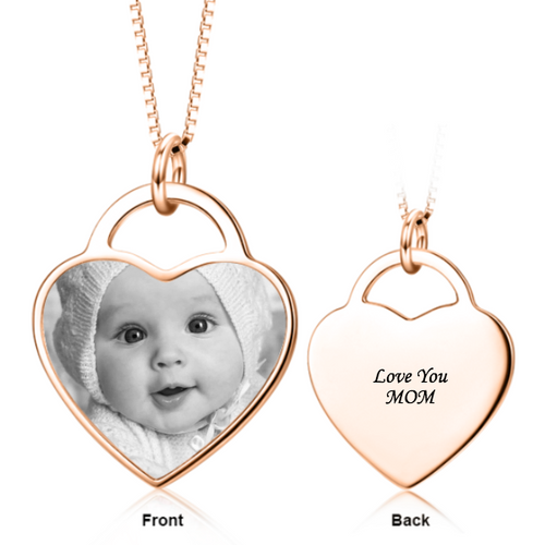 Engraved Photo Necklace